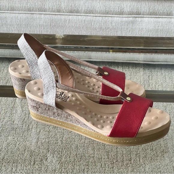 Red Slingback Sandals for Women - Picture 5 of 6